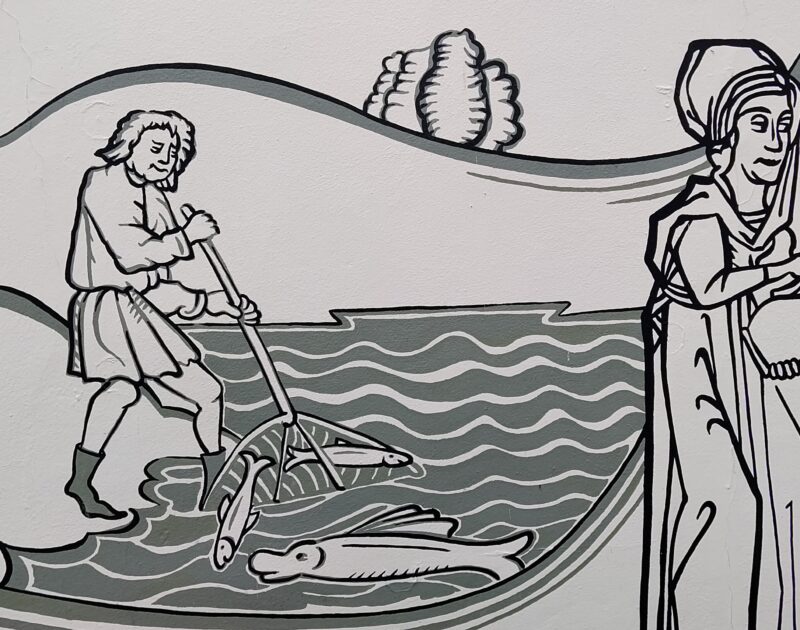 Fishing mural